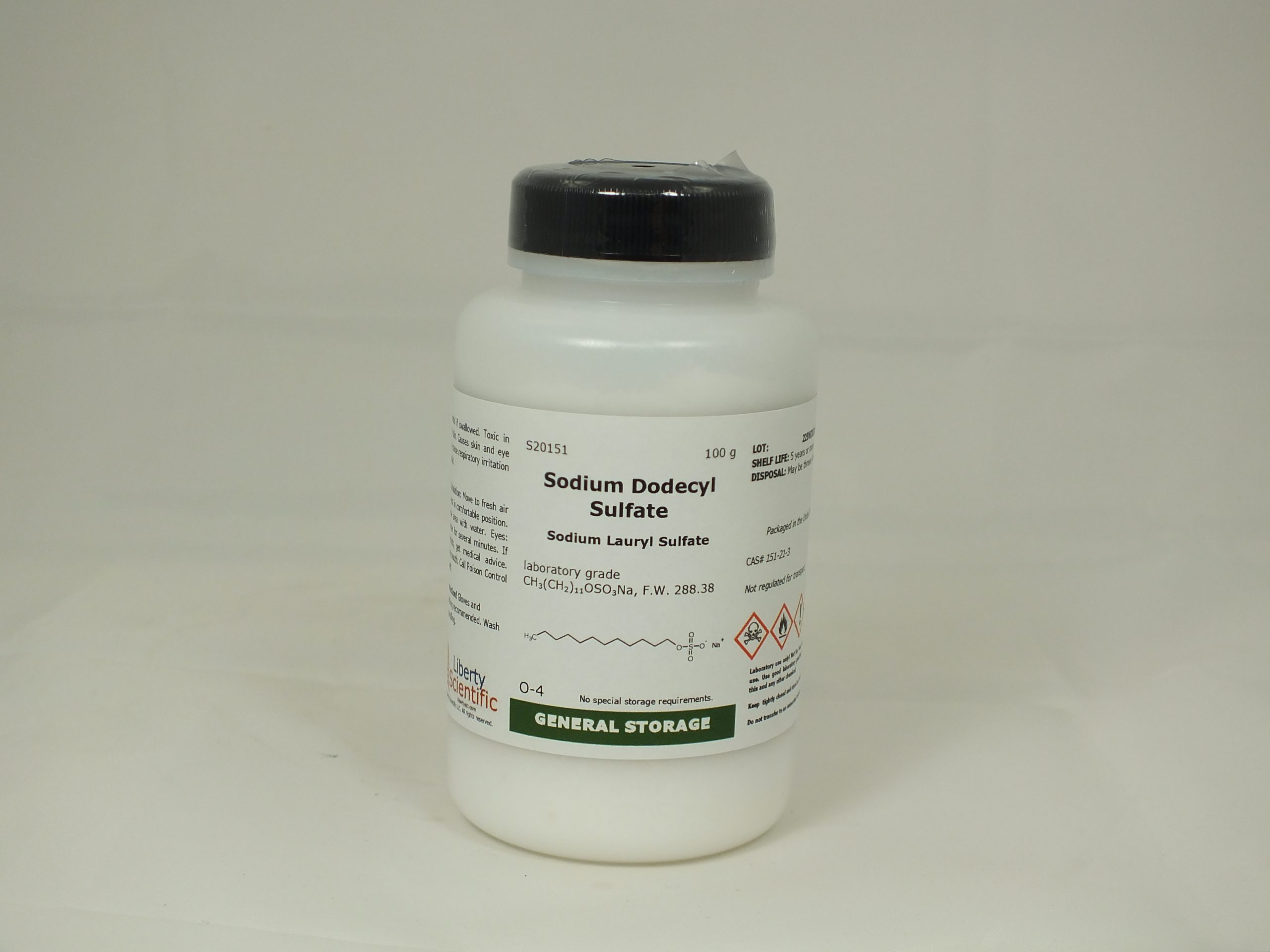 151-21-3 CAS, SODIUM LAURYL SULPHATE, Laboratory Chemicals