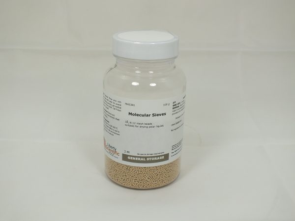 Molecular Sieves, 3Å, 8-12 mesh beads, 100 g