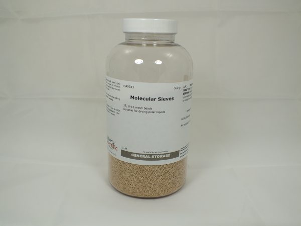 Molecular Sieves, 3Å, 8-12 mesh beads, 500 g