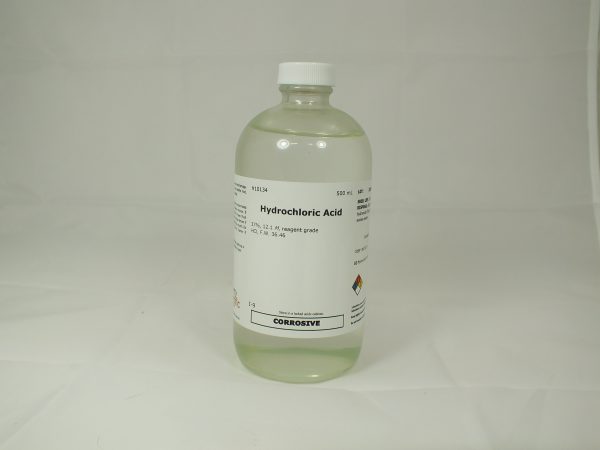 Hydrochloric Acid, 12.1 Molar, reagent, 500 ml