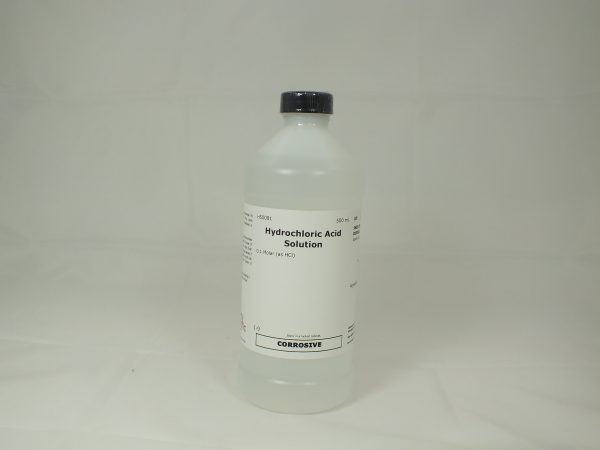 Hydrochloric Acid Solution, 0.1 Molar, 500 ml