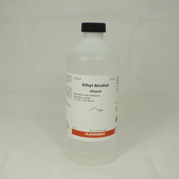 Ethyl Alcohol, denatured, laboratory grade, 500 ml