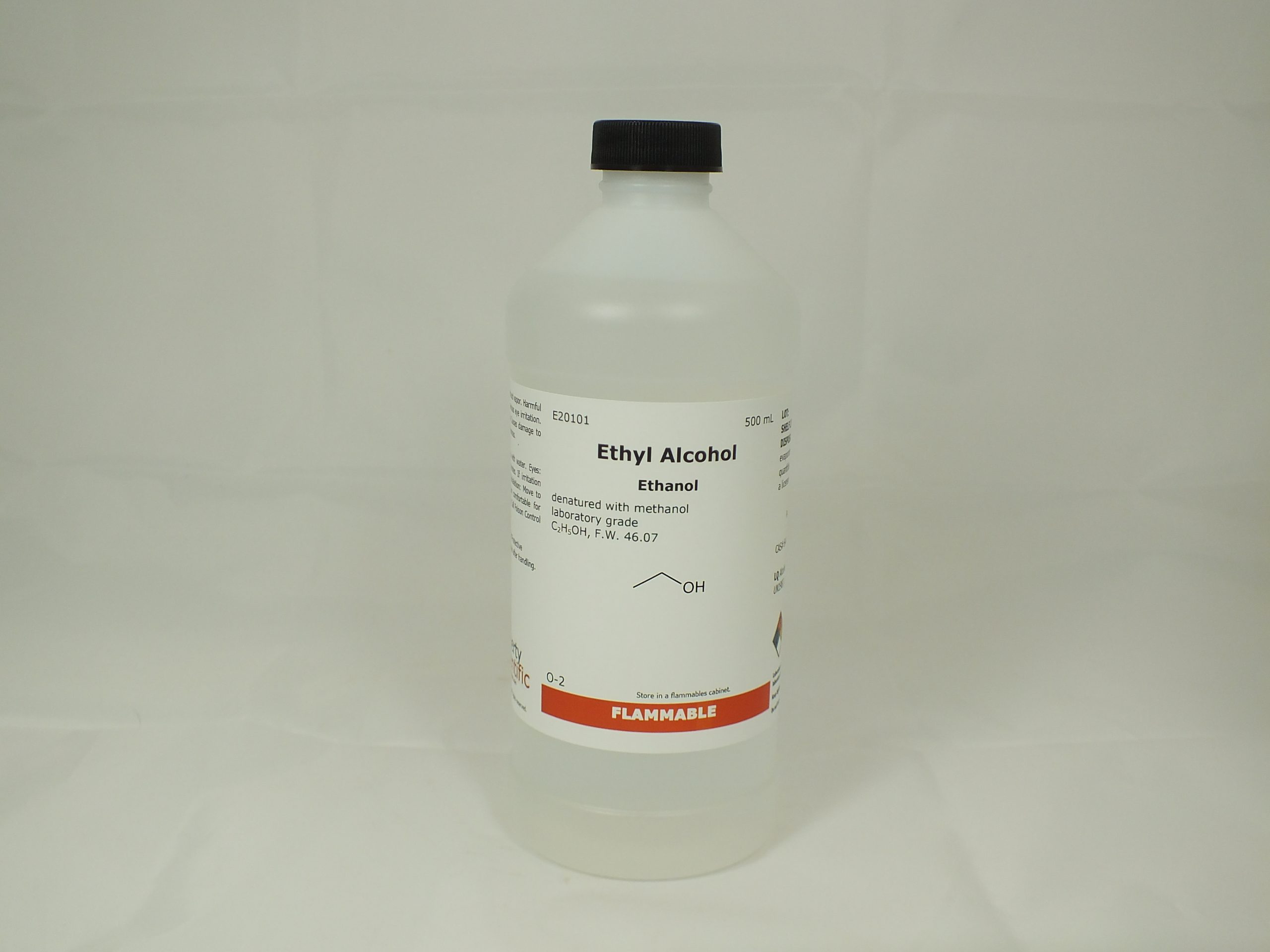 Ethyl Alcohol, denatured, laboratory grade, 500 ml