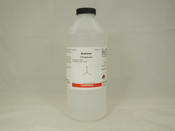 Acetone, laboratory grade, 1000 ml